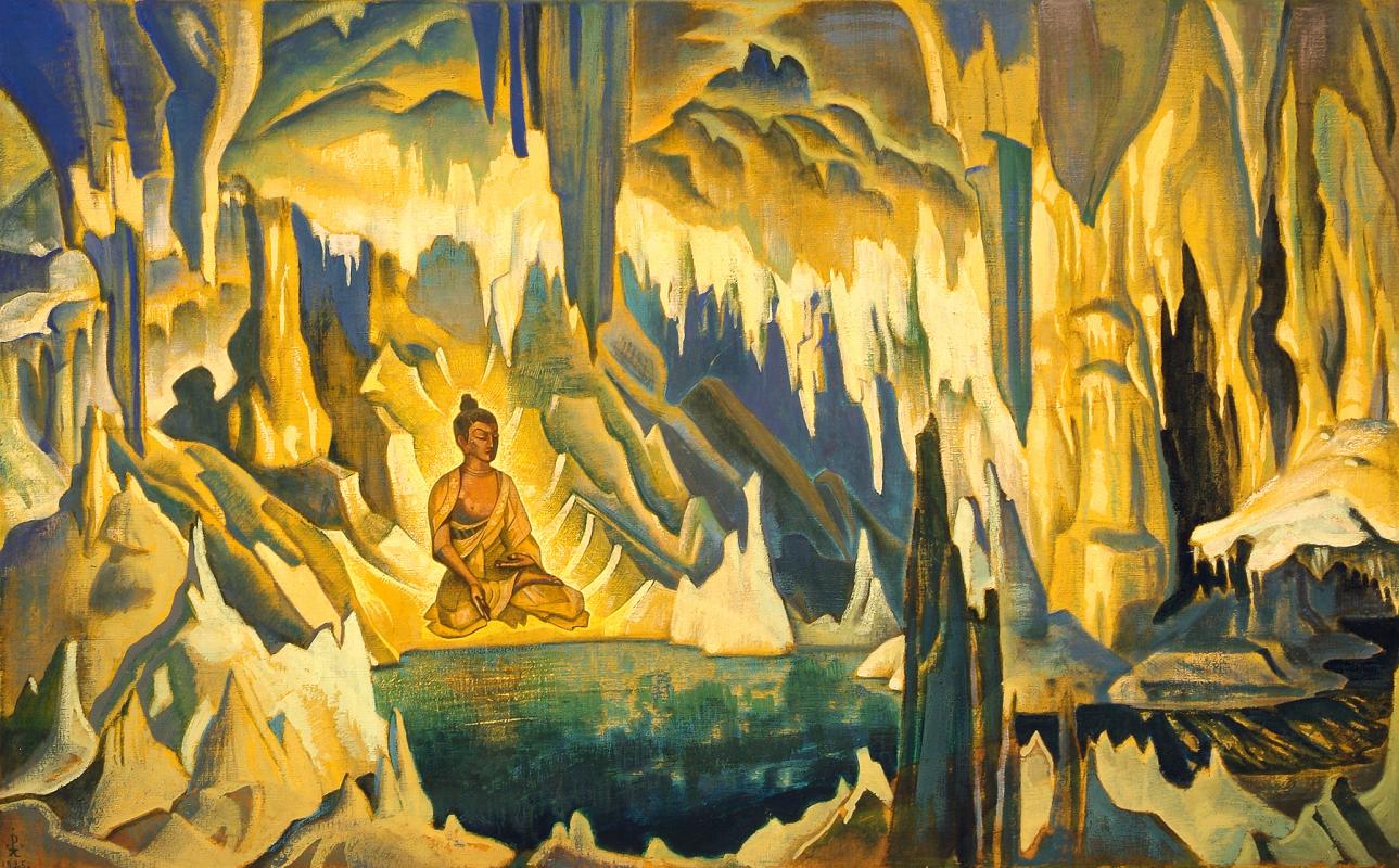 Н.К. Рерих. Будда Победитель. 1925, серия «Знамена Востока»